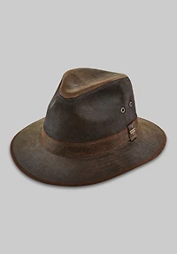Men's Scala Weathered Leather Safari Hat at Jos. A. Bank, Brown