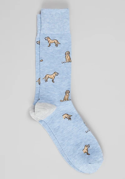 Men's Jos. A. Bank Doggie Bone Socks at Jos. A. Bank, Soft Blue Heather, 