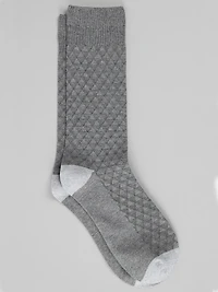 Men's Jos. A. Bank Triangle Texture Socks at Jos. A. Bank, Med Grey Heather, 