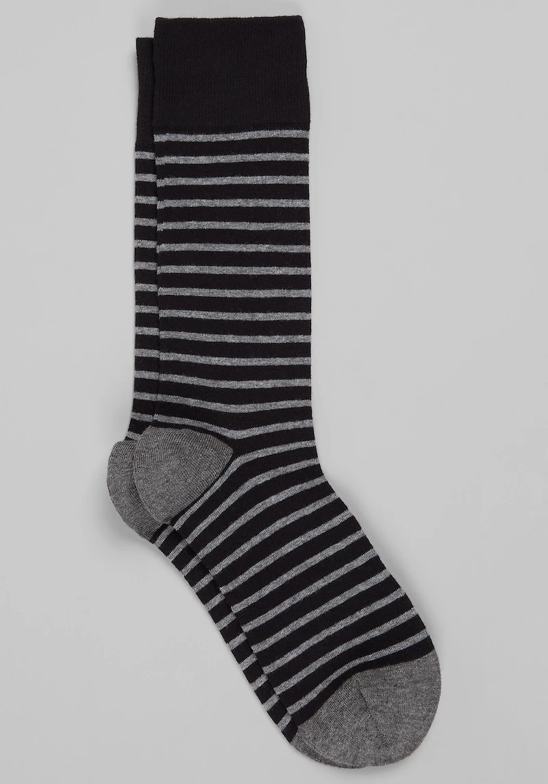 Men's Jos. A. Bank Stripe Socks at Jos. A. Bank, Black, 