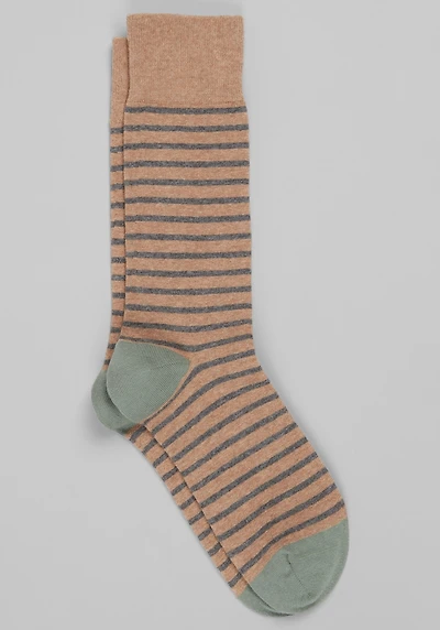 Men's Jos. A. Bank Stripe Socks at Jos. A. Bank, Tan Heather, 