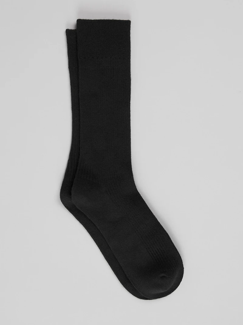 Men's Jos. A. Bank Solid Ribbed Socks at Jos. A. Bank, Black,