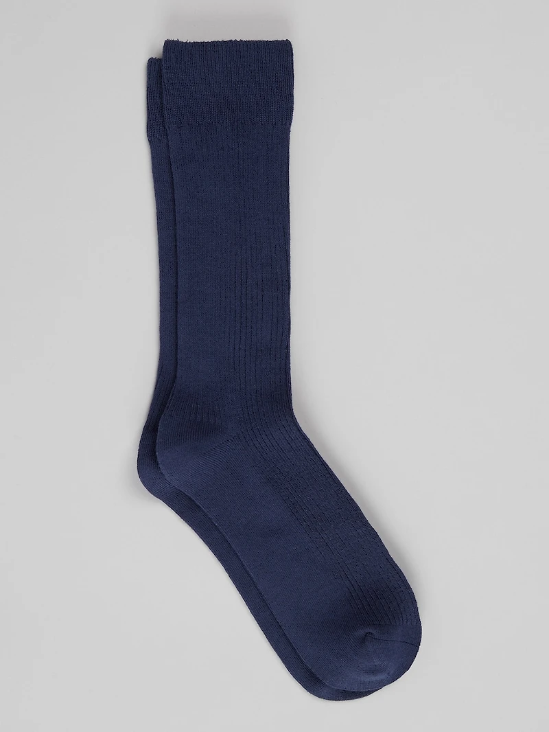 Men's Jos. A. Bank Solid Ribbed Socks at Jos. A. Bank, Blue/Navy, 
