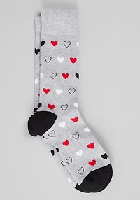 Men's Jos. A. Bank Heart Socks at Jos. A. Bank, Lt Grey Heather, 