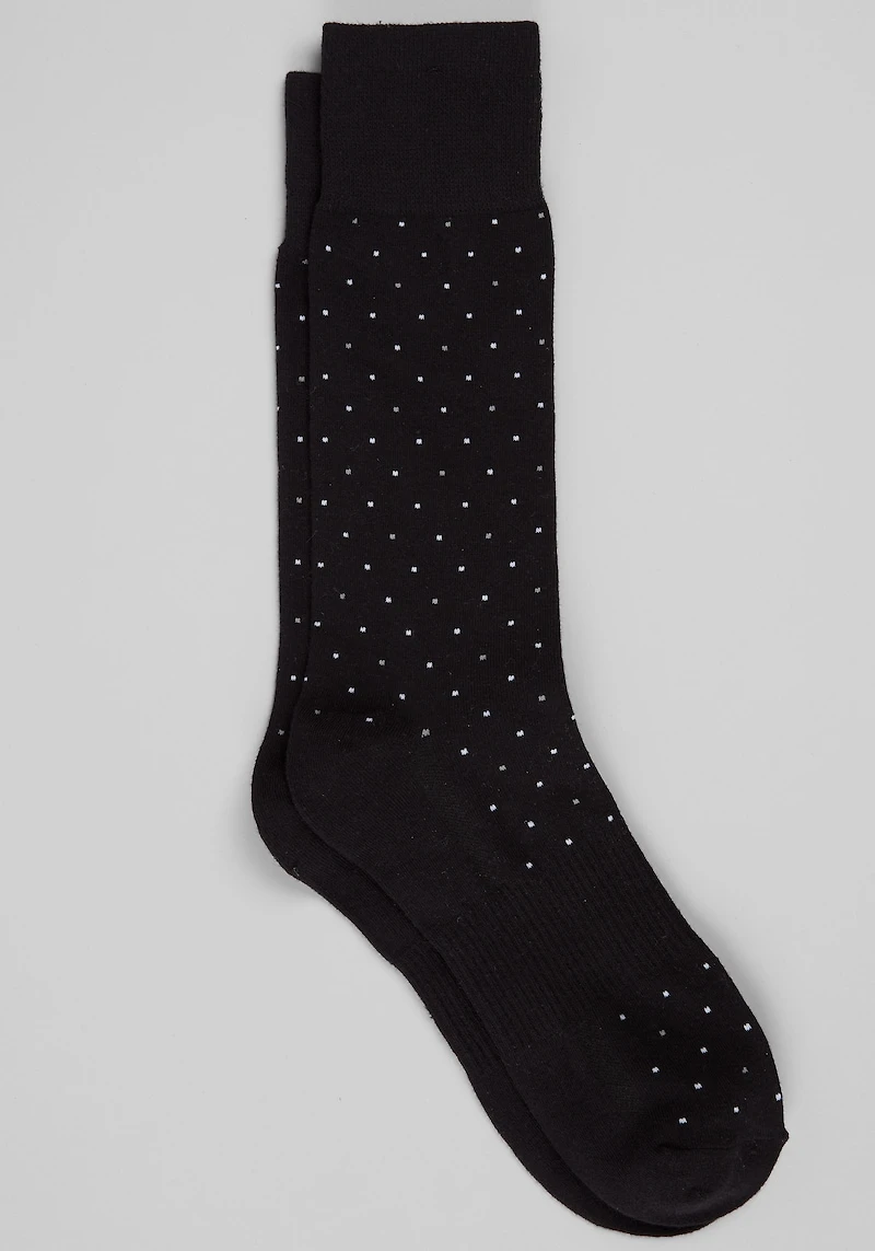 Men's Traveler® COOLMOTION Small Dots Mid-Calf Socks at Jos. A. Bank, Black,