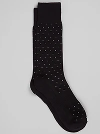 Men's TravelerÃÂ® COOLMOTION Small Dots Mid-Calf Socks at Jos. A. Bank, Black, 