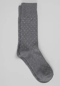 Men's Traveler® COOLMOTION Small Dots Mid-Calf Socks at Jos. A. Bank, Charcoal Heather/Grey, 