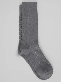 Men's TravelerÃÂ® COOLMOTION Small Dots Mid-Calf Socks at Jos. A. Bank, Charcoal Heather/Grey, 