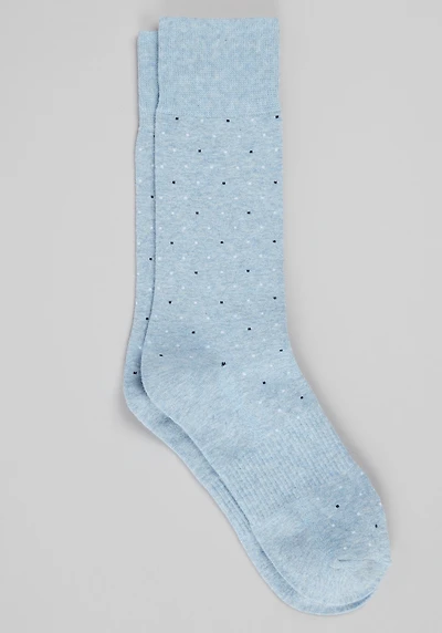 Men's Traveler® COOLMOTION Small Dots Mid-Calf Socks at Jos. A. Bank, Blue/Celestial Heather, 