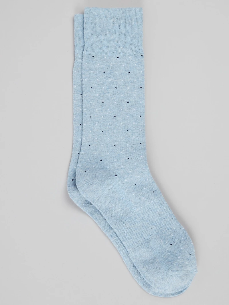 Men's Travelerî COOLMOTION Small Dots Mid-Calf Socks at Jos. A. Bank, Blue/Celestial Heather,