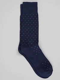 Men's TravelerÃÂ® COOLMOTION Small Dots Mid-Calf Socks at Jos. A. Bank, Blue/Xavier Navy, 