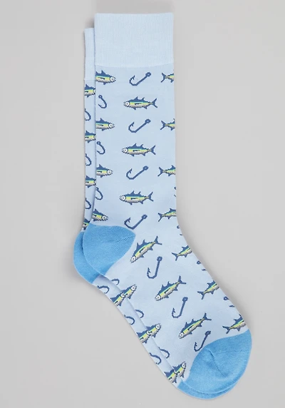 Men's Jos. A. Bank Fish & Hook Socks at Jos. A. Bank, Kentucky Blue, 