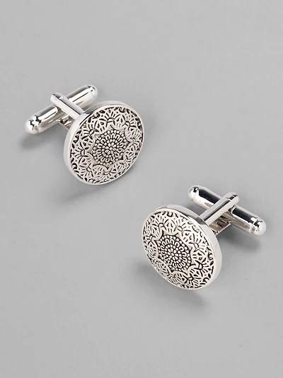 Men's Jos. A. Bank Round Medallion Cufflinks at Jos. A. Bank, Metals/Silver, 