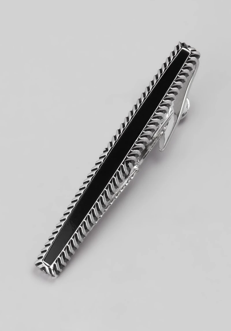 Men's Jos. A. Bank Faux Obsidian Deco Framed Tie Bar at Jos. A. Bank, Black,