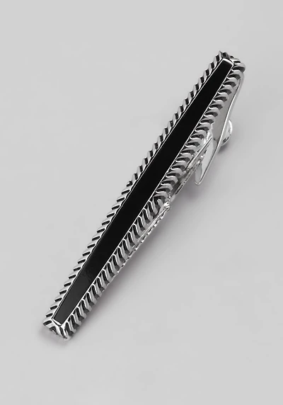 Men's Jos. A. Bank Faux Obsidian Deco Framed Tie Bar at Jos. A. Bank, Black, 