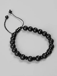 Men's Jos. A. Bank Adjustable Gemstone Beads Bracelet at Jos. A. Bank, Black, 