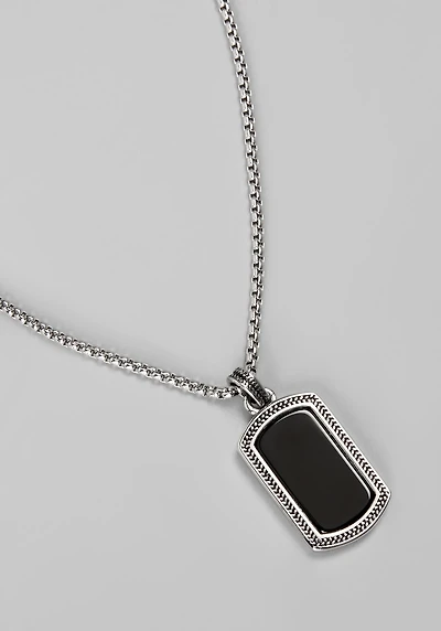 Men's Jos. A. Bank Stone Pendant at Jos. A. Bank, Black, 