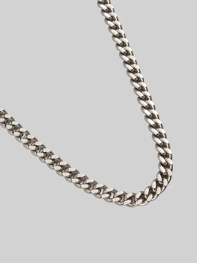 Men's Jos. A. Bank Stainless Steel Curb Chain Necklace, 20-Inch Length at Jos. A. Bank, Metals/Shiny Silver, 