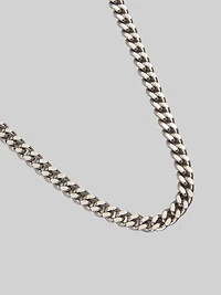 Men's Jos. A. Bank Stainless Steel Curb Chain Necklace, 20-Inch Length at Jos. A. Bank, Metals/Shiny Silver, 