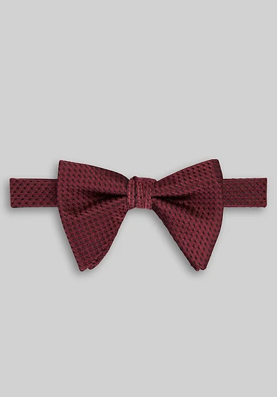Men's Jos. A. Bank Neat Geo Teardrop Pre-Tied Bow Tie at Jos. A. Bank, Burgundy,