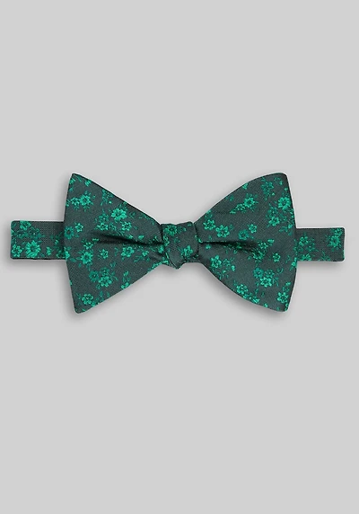 Men's Jos. A. Bank Floral Soft Knot Pre-Tied Big Bow Tie at Jos. A. Bank, Dark Green,