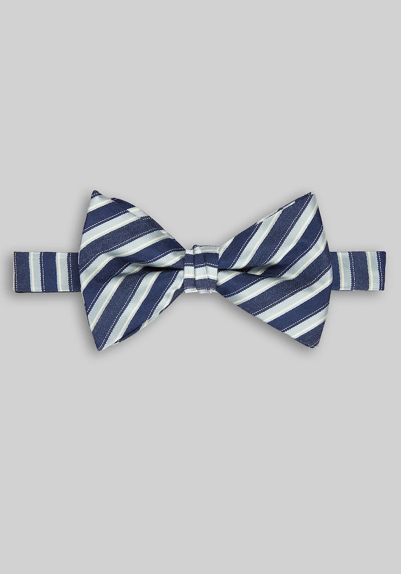Men's Jos. A. Bank Stripe Pre-Tied Big Bow Tie at Jos. A. Bank, Navy/Blue,