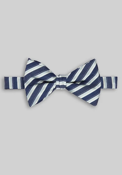 Men's Jos. A. Bank Stripe Pre-Tied Big Bow Tie at Jos. A. Bank, Navy/Blue,
