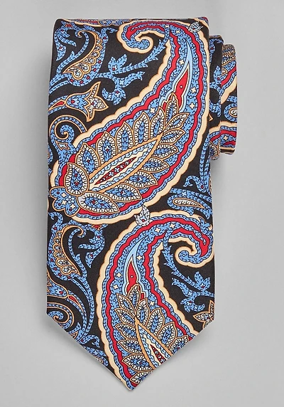 Men's Reserve Collection Paisley Tie at Jos. A. Bank, Black/Red,