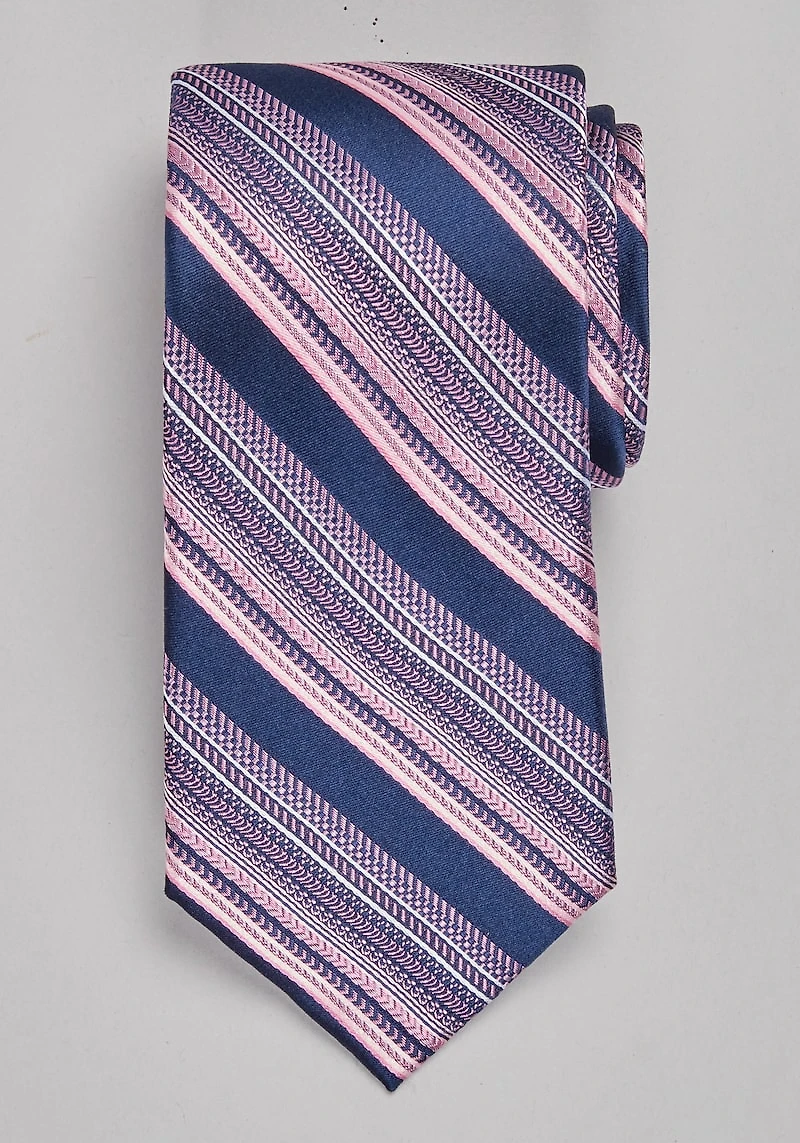 Men's Reserve Collection Intricate Stripe Tie at Jos. A. Bank, Navy/Pink, 