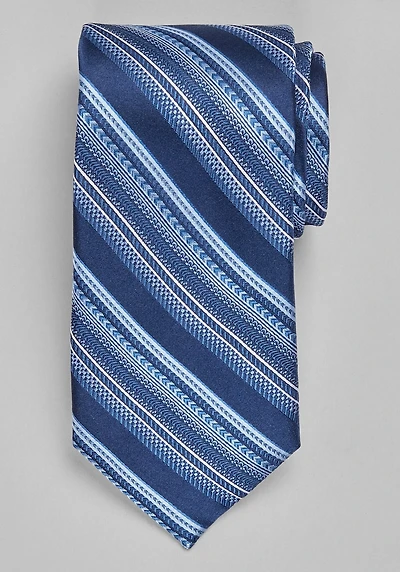 Men's Reserve Collection Intricate Stripe Tie at Jos. A. Bank, Navy/Blue, 