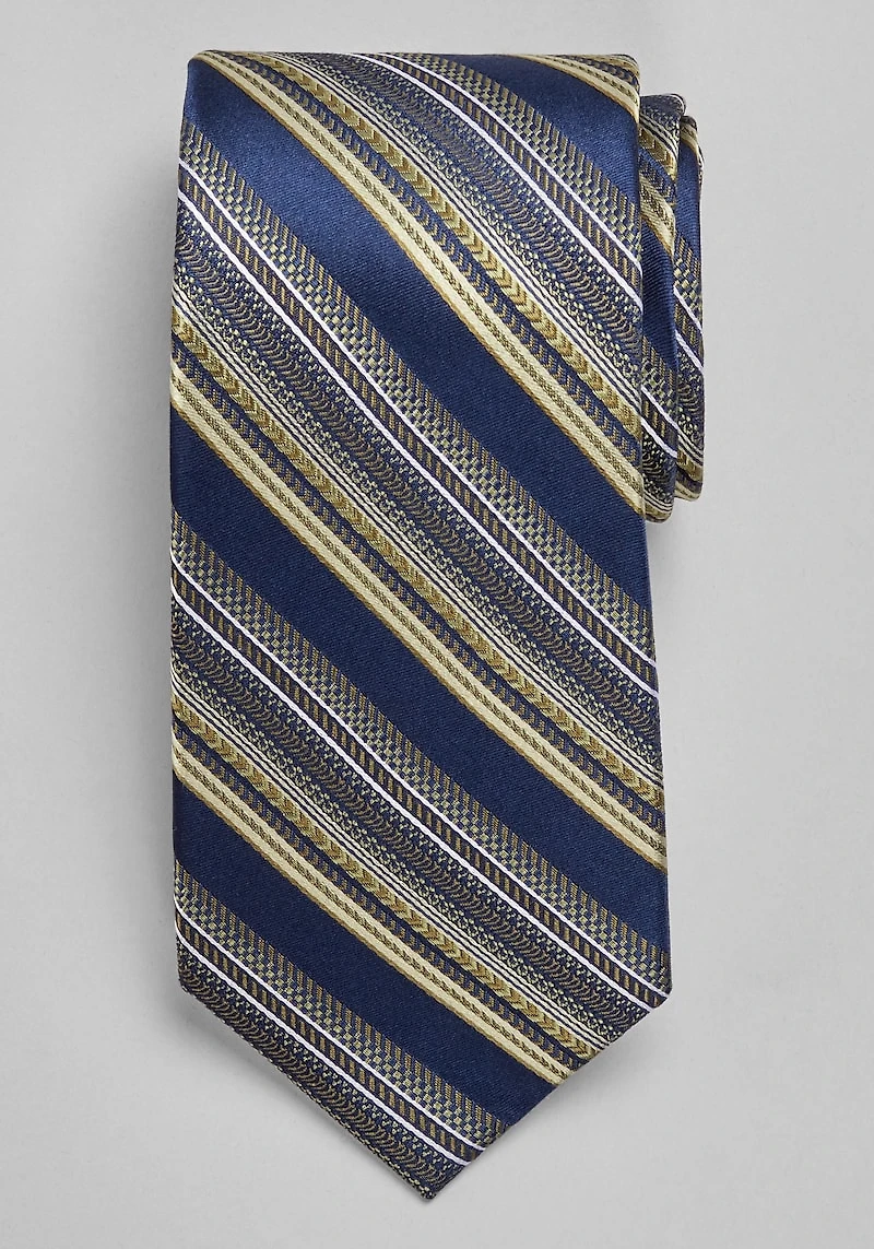 Men's Reserve Collection Intricate Stripe Tie at Jos. A. Bank, Navy/Green, 