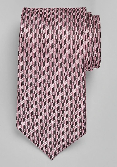 Men's TravelerÂ® Collection Chevron Neat Tie at Jos. A. Bank, Black/Pink, 