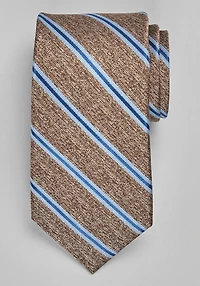 Men's TravelerÂ® Collection Heathered Stripe Tie at Jos. A. Bank, Brown/Blue, 