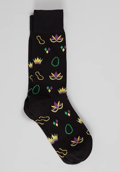 Men's Jos. A. Bank Mardi Gras Socks at Jos. A. Bank, Black, 