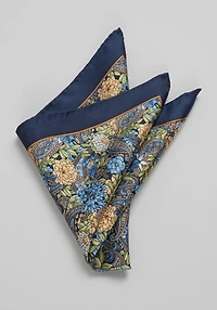 Men's Jos. A. Bank Crowded Floral Pocket Square at Jos. A. Bank, Navy/Gold, 