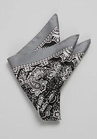 Men's Jos. A. Bank Abstract Paisley Pocket Square at Jos. A. Bank, Black/Grey, 