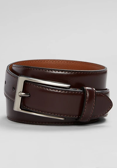 Men's Jos A. Bank Burnished Edge Casual Belt at Jos. A. Bank, Burgundy