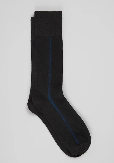 Men's Jos. A. Bank Striped Clocking Socks at Jos. A. Bank, Black, 