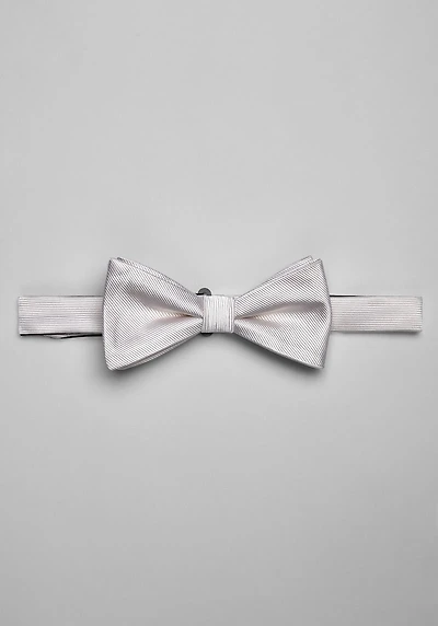 Men's Jos. A. Bank Pre-Tied Silk Bow Tie at Jos. A. Bank, Cream/White,
