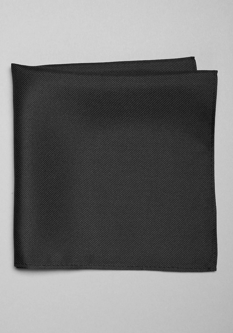 Men's Traveler Collection Solid Pocket Square at Jos. A. Bank, Black,