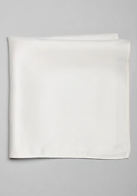 Men's Traveler Collection Solid Pocket Square at Jos. A. Bank, Cream/White,