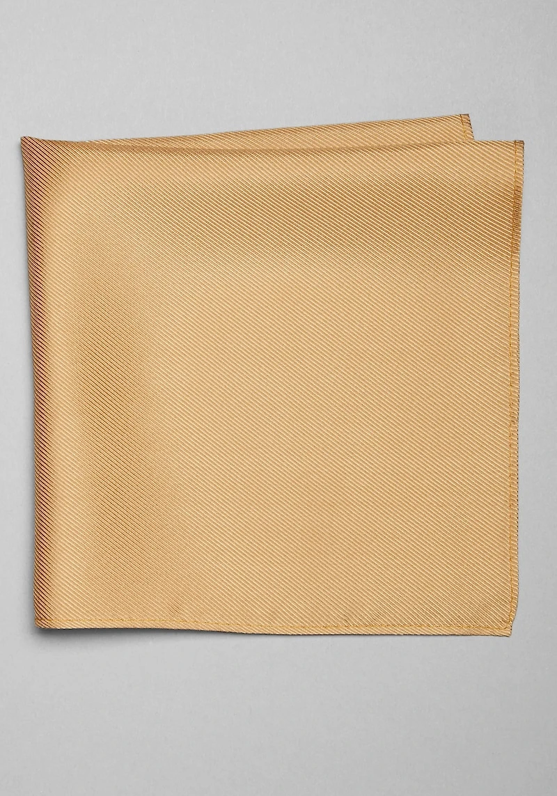 Men's Traveler Collection Solid Pocket Square at Jos. A. Bank, Gold,