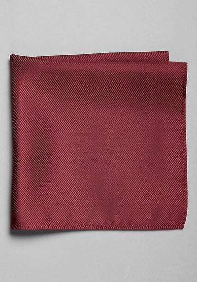 Men's Traveler Collection Solid Pocket Square at Jos. A. Bank, Burgundy,