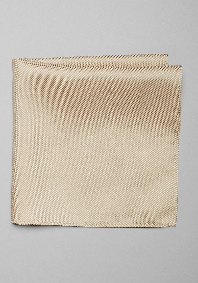 Men's Traveler Collection Solid Pocket Square at Jos. A. Bank, Champagne/Metals,