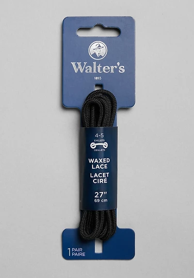 Men's Walter's 27-Inch Wax Dress Laces, Black at Jos. A. Bank, Black,