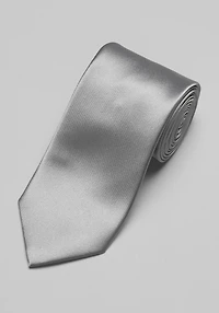 Men's Reserve Collection Satin Weave Solid Tie at Jos. A. Bank, Grey/Silver,