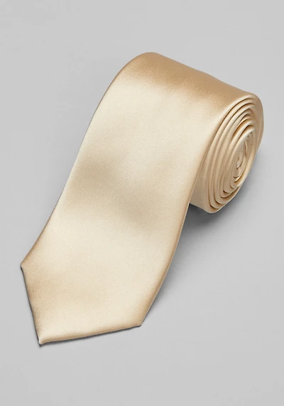 Men's Reserve Collection Satin Weave Solid Tie at Jos. A. Bank, Champagne/Tan,