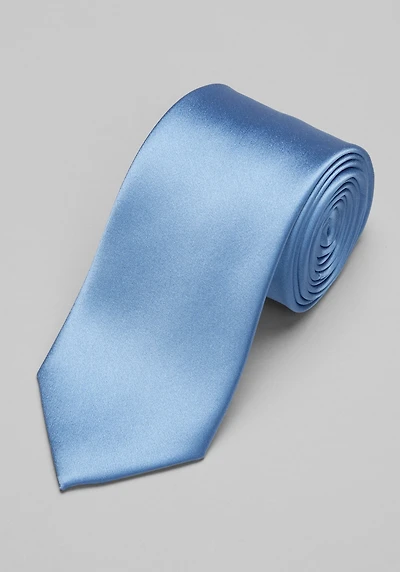 Men's Reserve Collection Satin Weave Solid Tie at Jos. A. Bank, Blue,