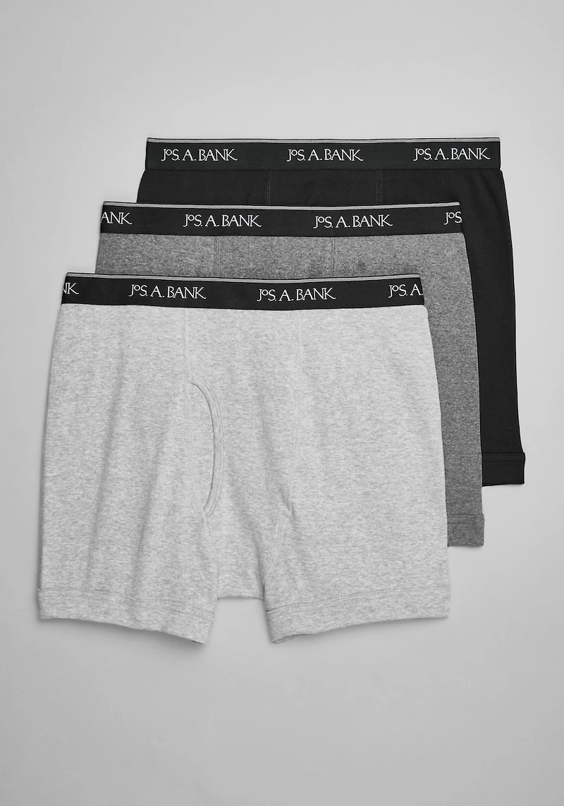 Men's Jos. A. Bank Boxer Briefs, 3-Pack at Jos. A. Bank, Grey