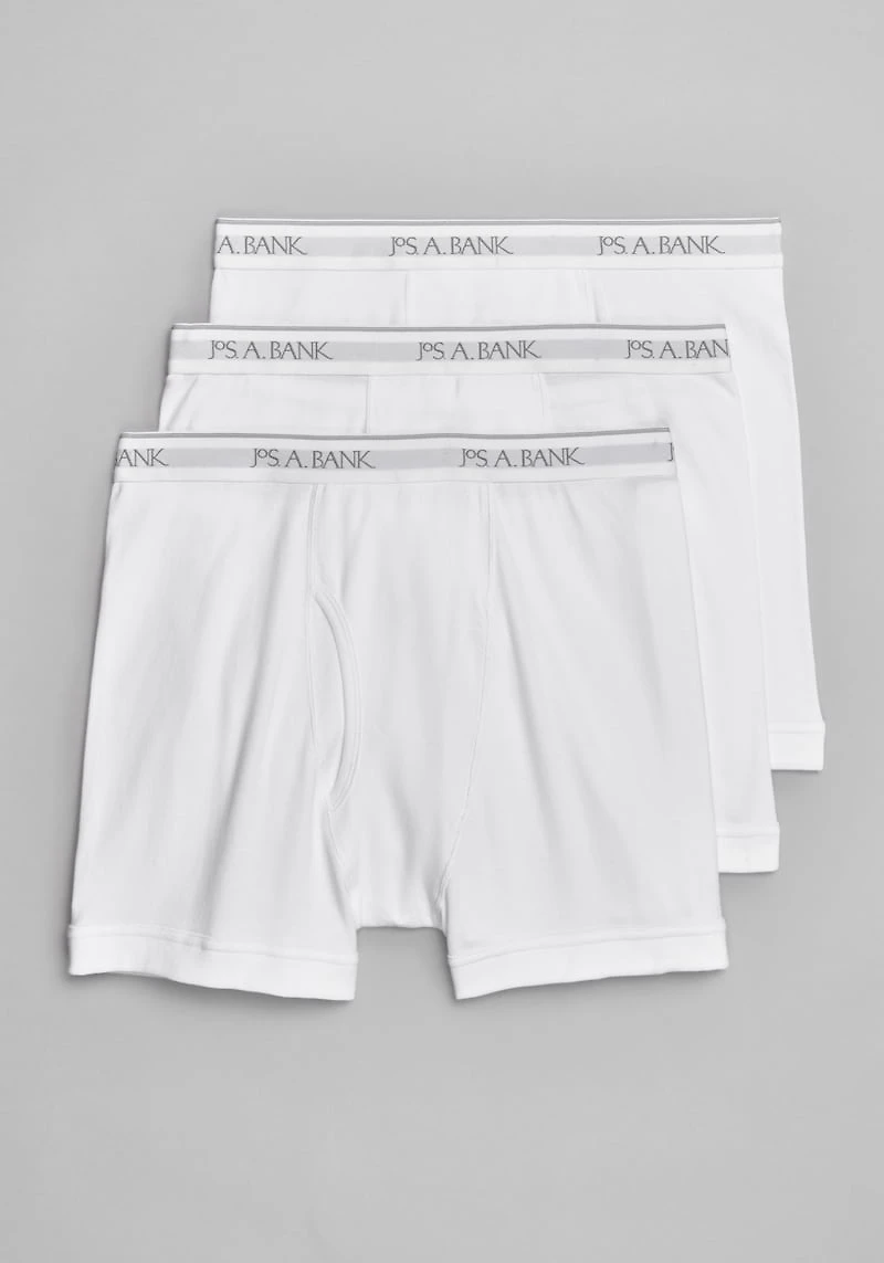 Men's Jos. A. Bank Boxer Briefs, 3-Pack at Jos. A. Bank, Cream/White